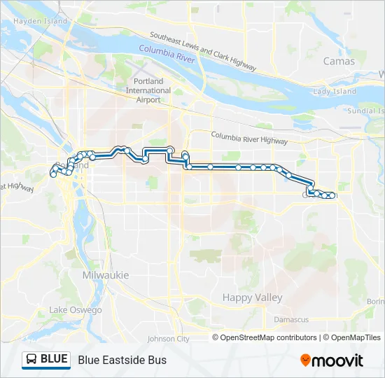 BLUE Bus Line Map