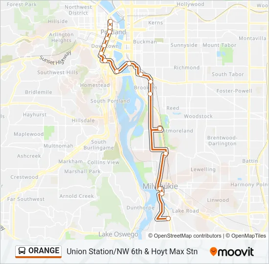 ORANGE Bus Line Map