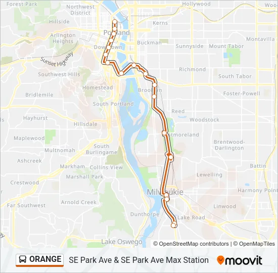 ORANGE Bus Line Map