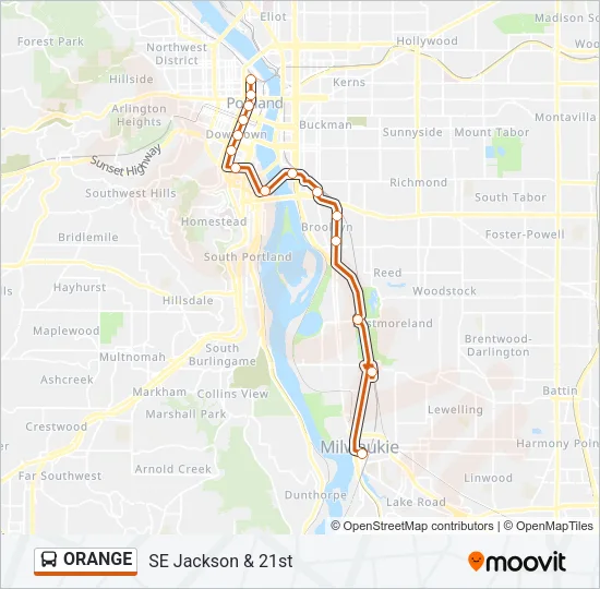 ORANGE Bus Line Map