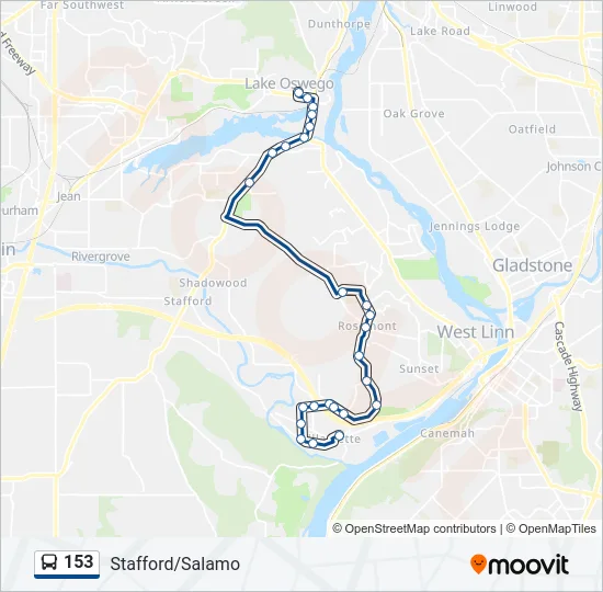153 Bus Line Map