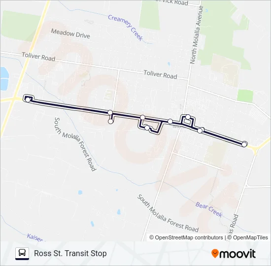 MOLALLA CITY EXPRESS Bus Line Map