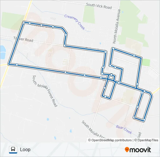 MOLALLA CITY LOOP Bus Line Map