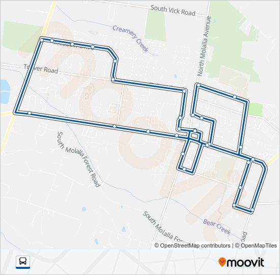 MOLALLA CITY LOOP Bus Line Map