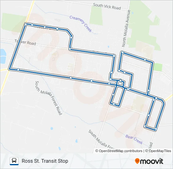 MOLALLA CITY LOOP Bus Line Map