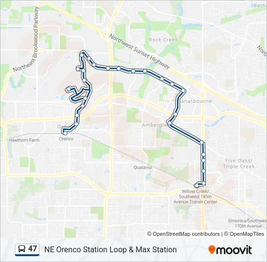 47 Bus Line Map