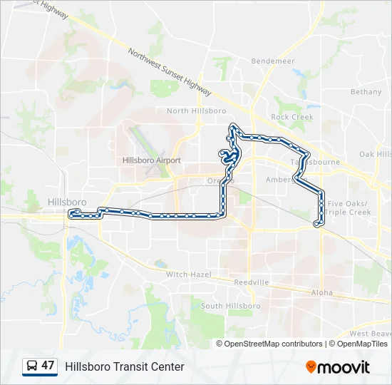 47 Bus Line Map