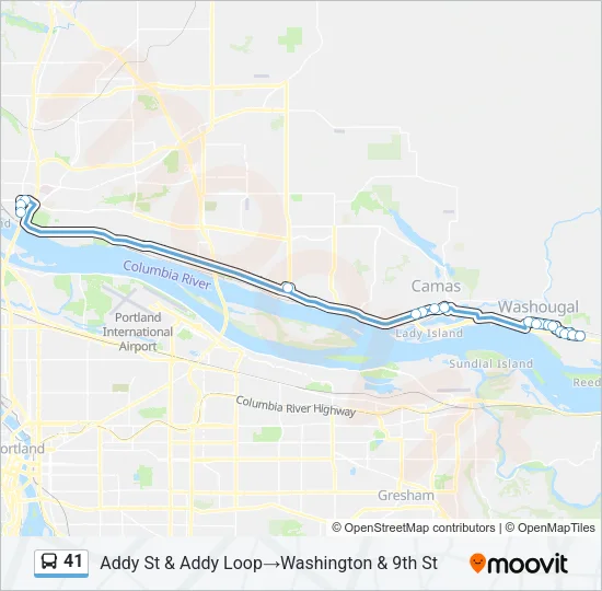 41 Bus Line Map