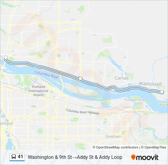 41 Bus Line Map
