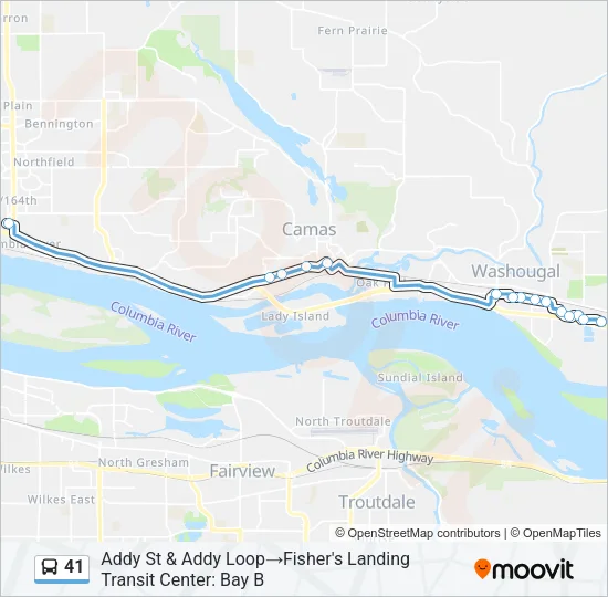 41 Bus Line Map