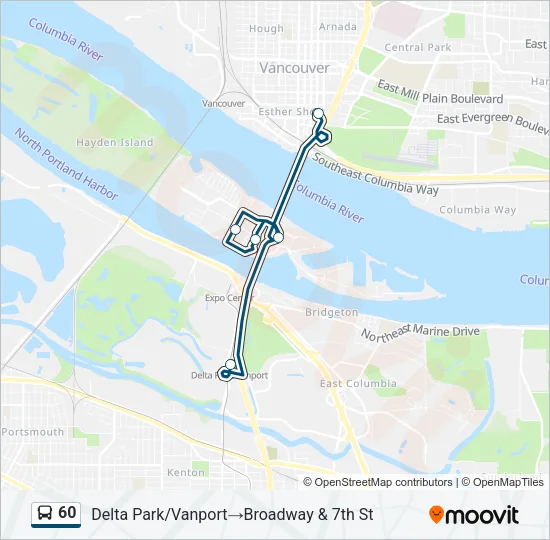 60 Bus Line Map