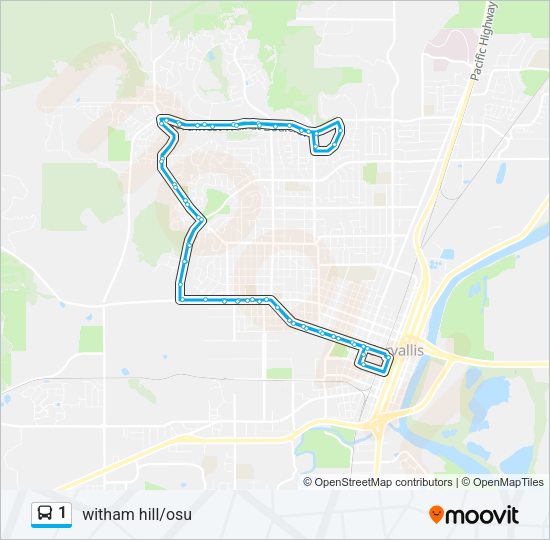 1 Bus Line Map