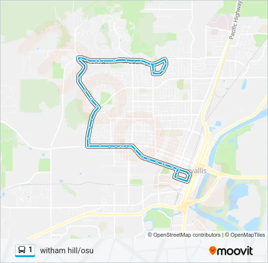 1 Bus Line Map