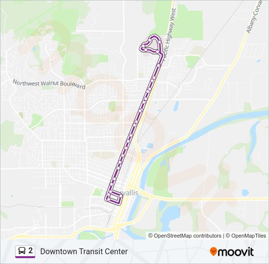 2 Bus Line Map