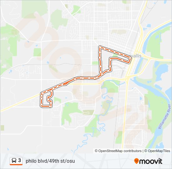 3 Bus Line Map