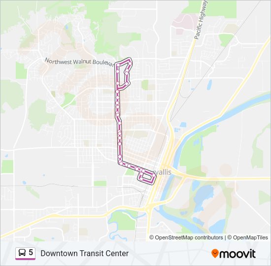 5 Bus Line Map