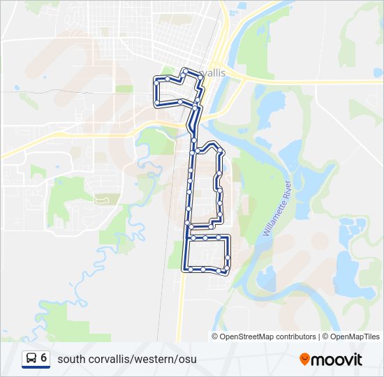 6 Bus Line Map