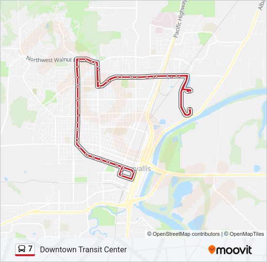 7 Bus Line Map