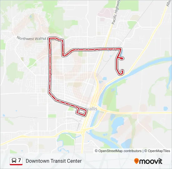 7 Bus Line Map