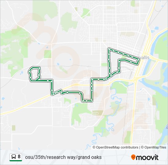 8 Bus Line Map