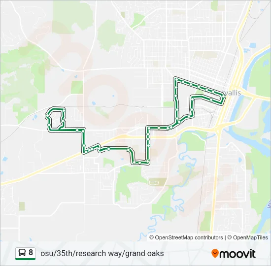 8 Bus Line Map