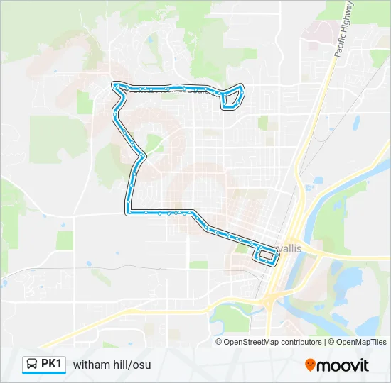 PK1 Bus Line Map