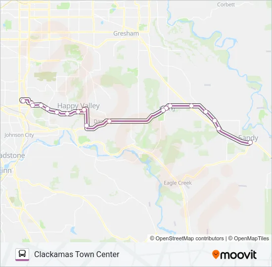 CLACKAMAS TOWN CENTER Bus Line Map