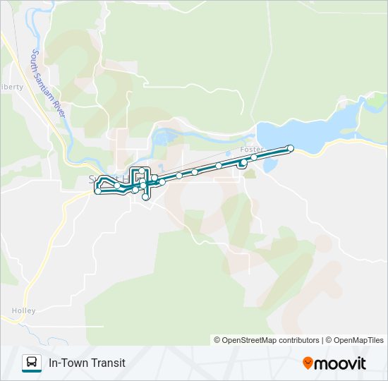 IN-TOWN TRANSIT Bus Line Map