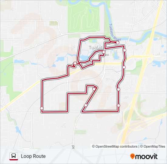 RED LINE Bus Line Map