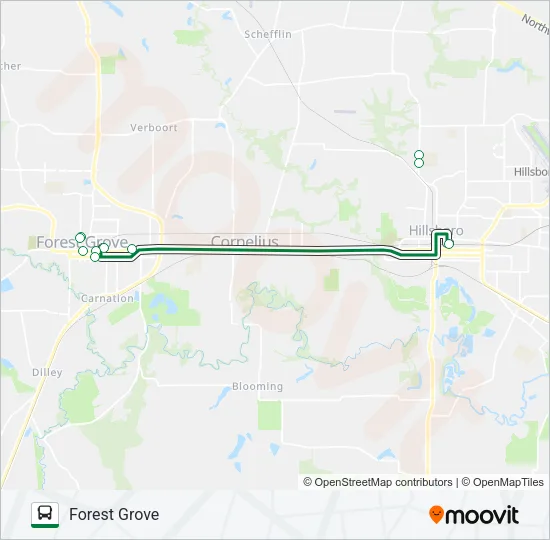 Mapa de WESTLINK de autobús