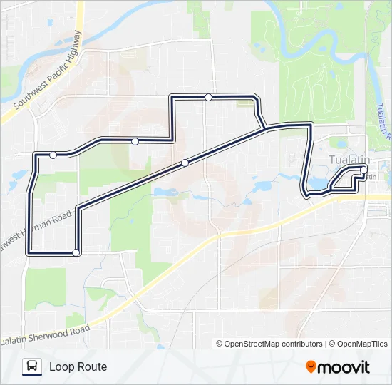BLUE LINE Bus Line Map