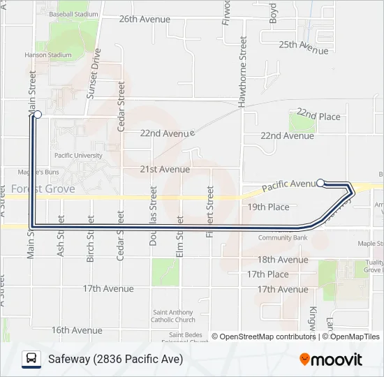 EAST LOOP Bus Line Map