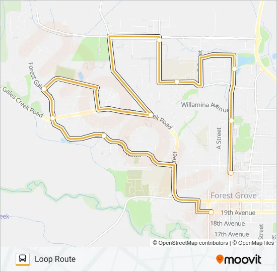 WEST LOOP Bus Line Map