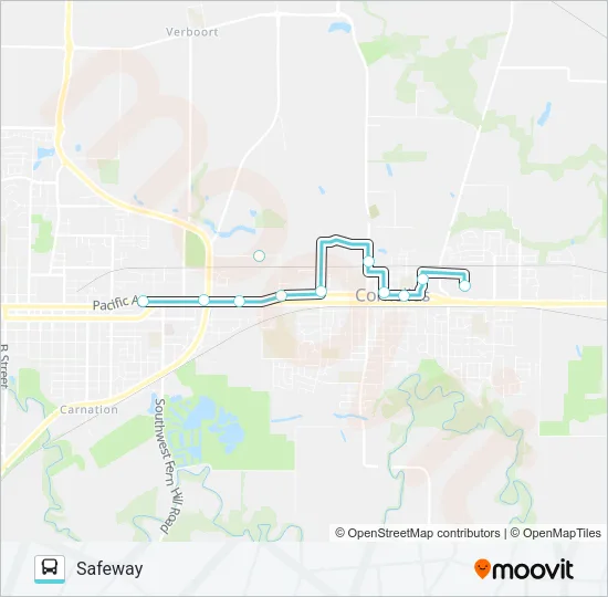 CORNELIUS LINK Bus Line Map