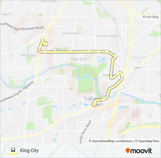 KING CITY LINK Bus Line Map