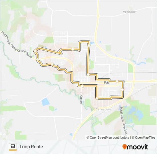 FOREST GROVE SATURDAYS Bus Line Map