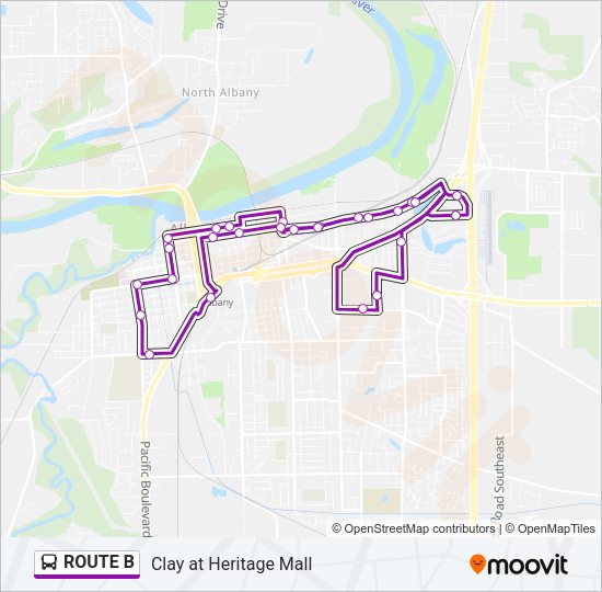 ROUTE B Bus Line Map