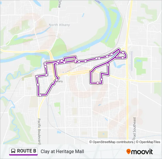 ROUTE B Bus Line Map