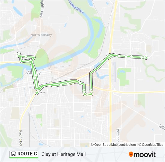 ROUTE C Bus Line Map