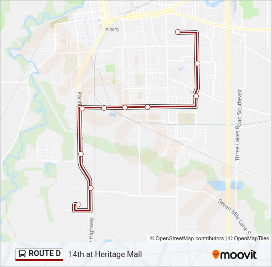 ROUTE D Bus Line Map