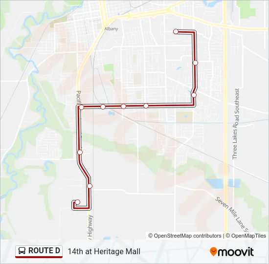 ROUTE D Bus Line Map