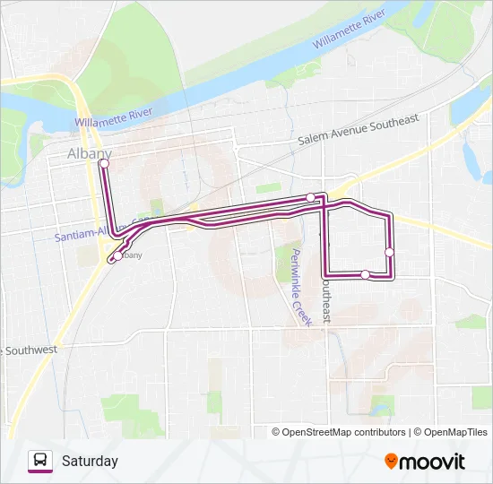 SATURDAY Bus Line Map
