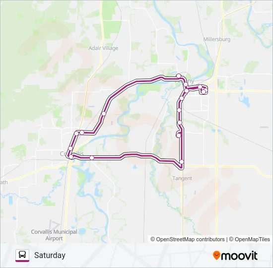 SATURDAY Bus Line Map