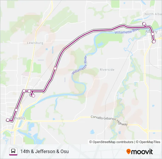 US 20 COMMUTER Bus Line Map