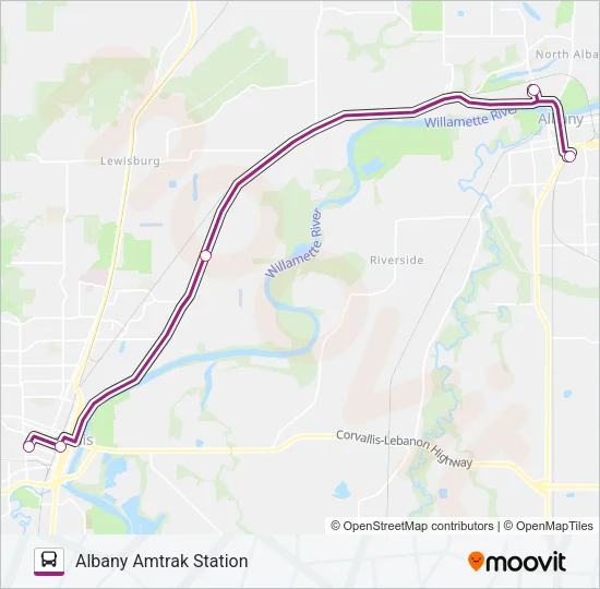 US 20 COMMUTER Bus Line Map