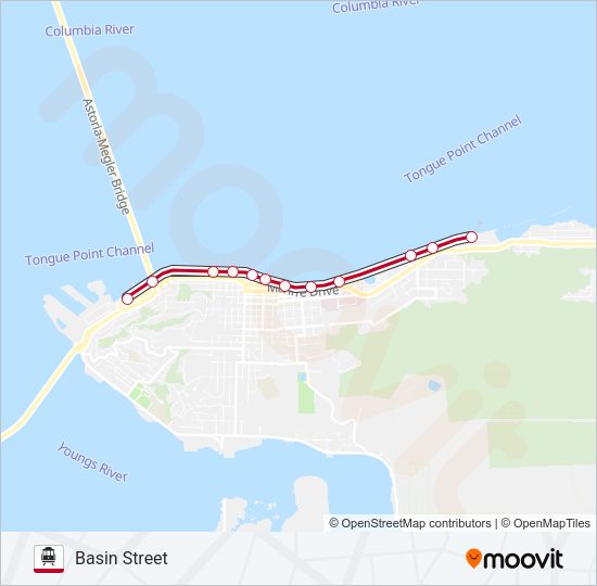 RIVERFRONT TROLLEY Streetcar Line Map
