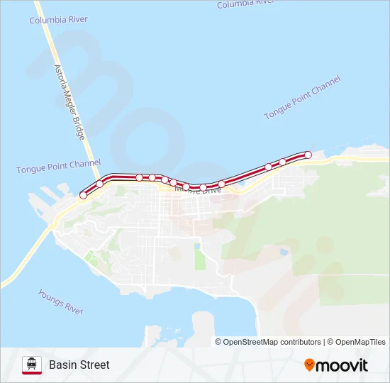 RIVERFRONT TROLLEY Streetcar Line Map