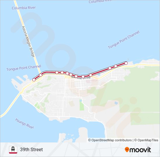 RIVERFRONT TROLLEY Streetcar Line Map