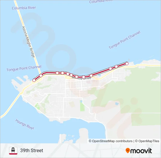 RIVERFRONT TROLLEY Streetcar Line Map