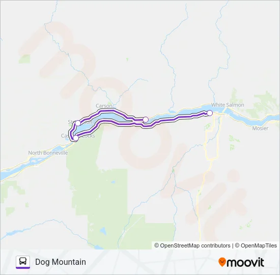DOG MOUNTAIN SHUTTLE Bus Line Map